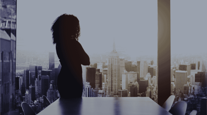 Trail Blazing Women 9 Silhouetted shot of a young businesswoman looking at a cityscape from an office window