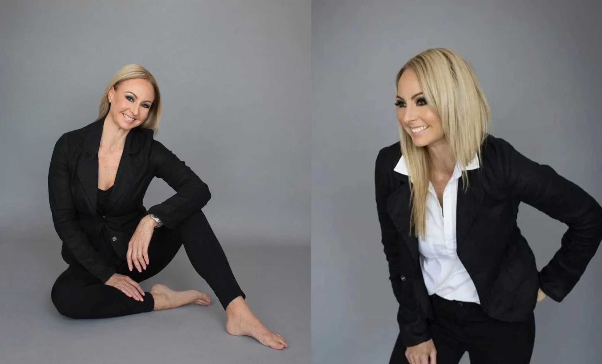 Corporate woman in dark suit
