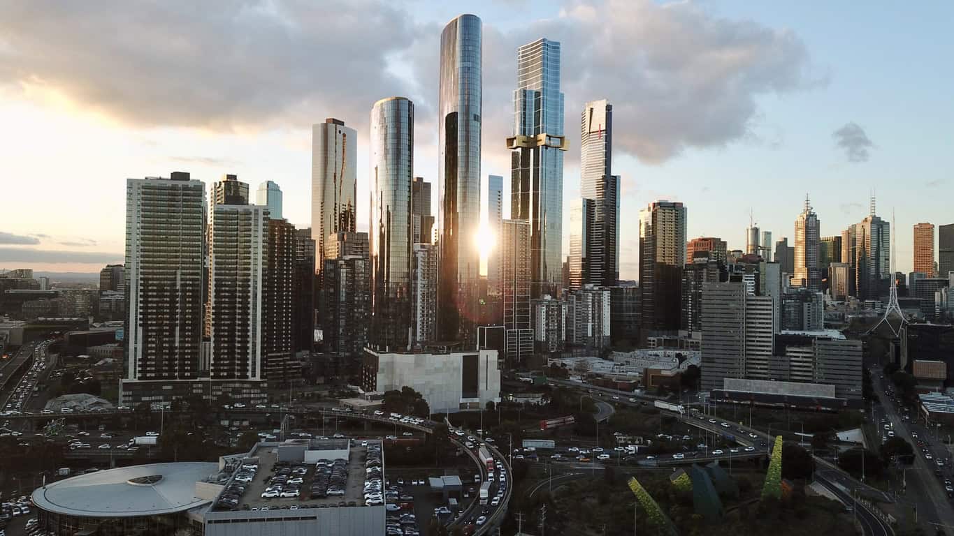 Top 10 Luxury Hotels in Sydney and Melbourne for a Memorable Date with a Male Escort 43 City skyscrapers with the sun setting behind