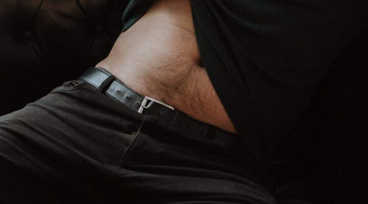 Male Escort for Women in Melbourne Wes showing his belly