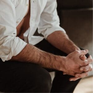 Male Escort for Women in Melbourne Wes dressed in white shirt